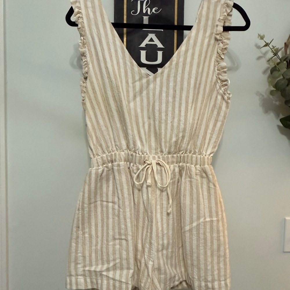 Striped Linen Romper